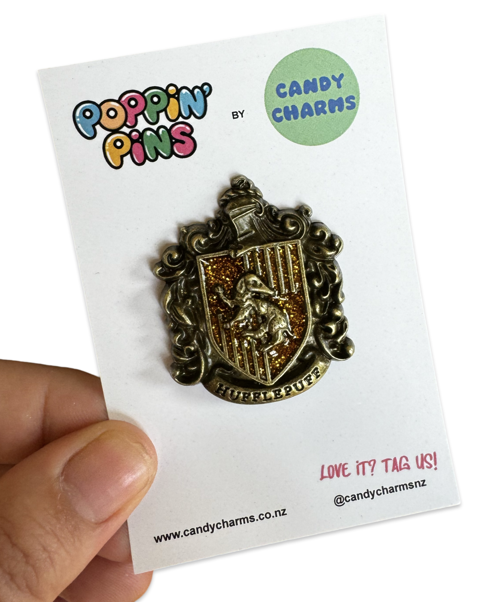 Hufflepuff Crest Enamel Pin