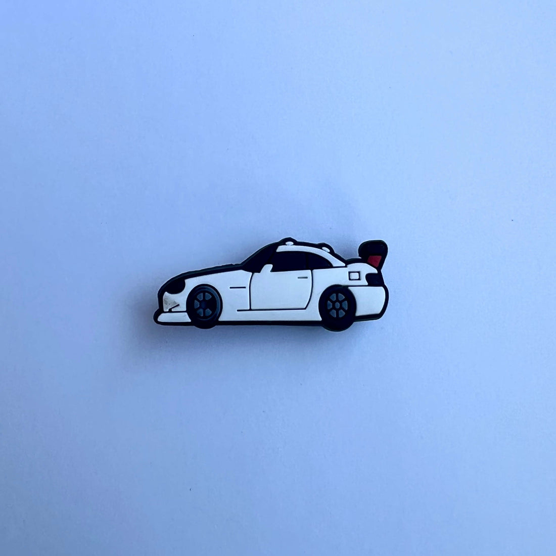 White Sports Car Shoe Charm