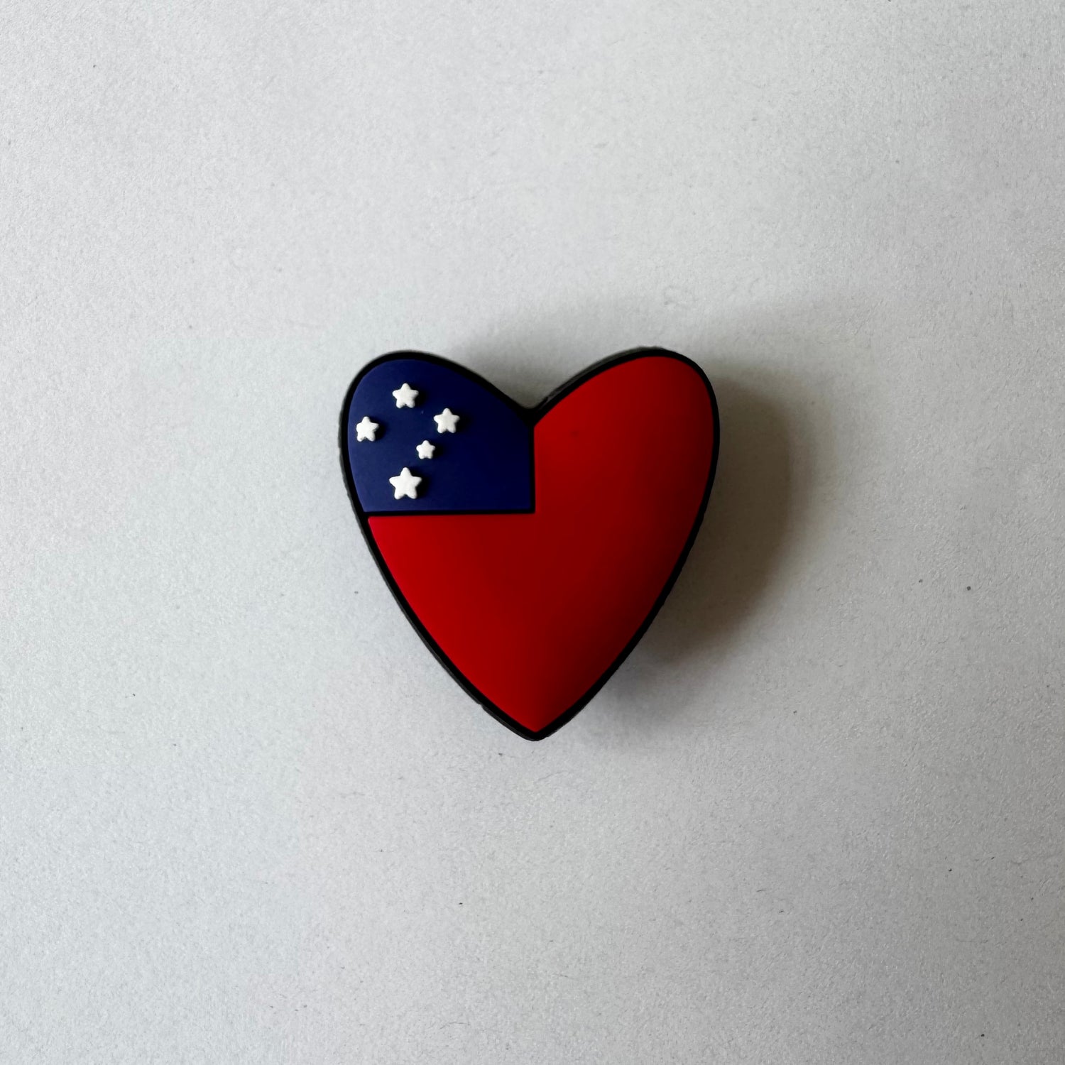 Samoa Flag Heart Charm