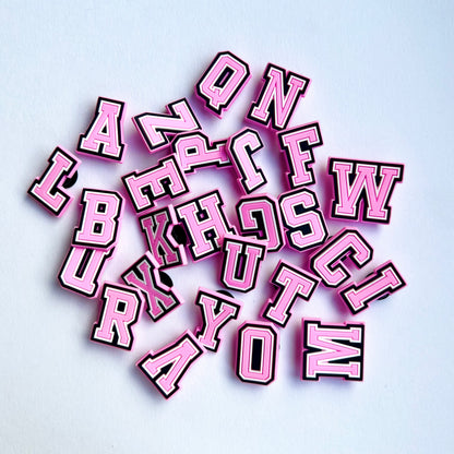 Pink Letter Charms