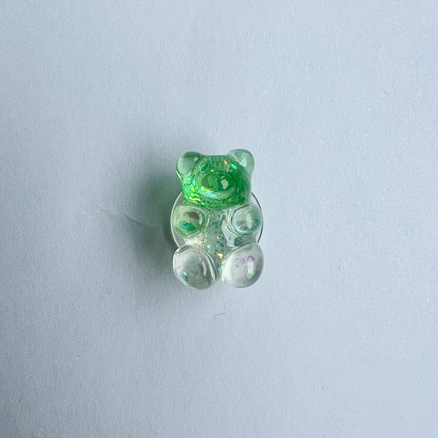Green Glitter Gummy Bear Charm