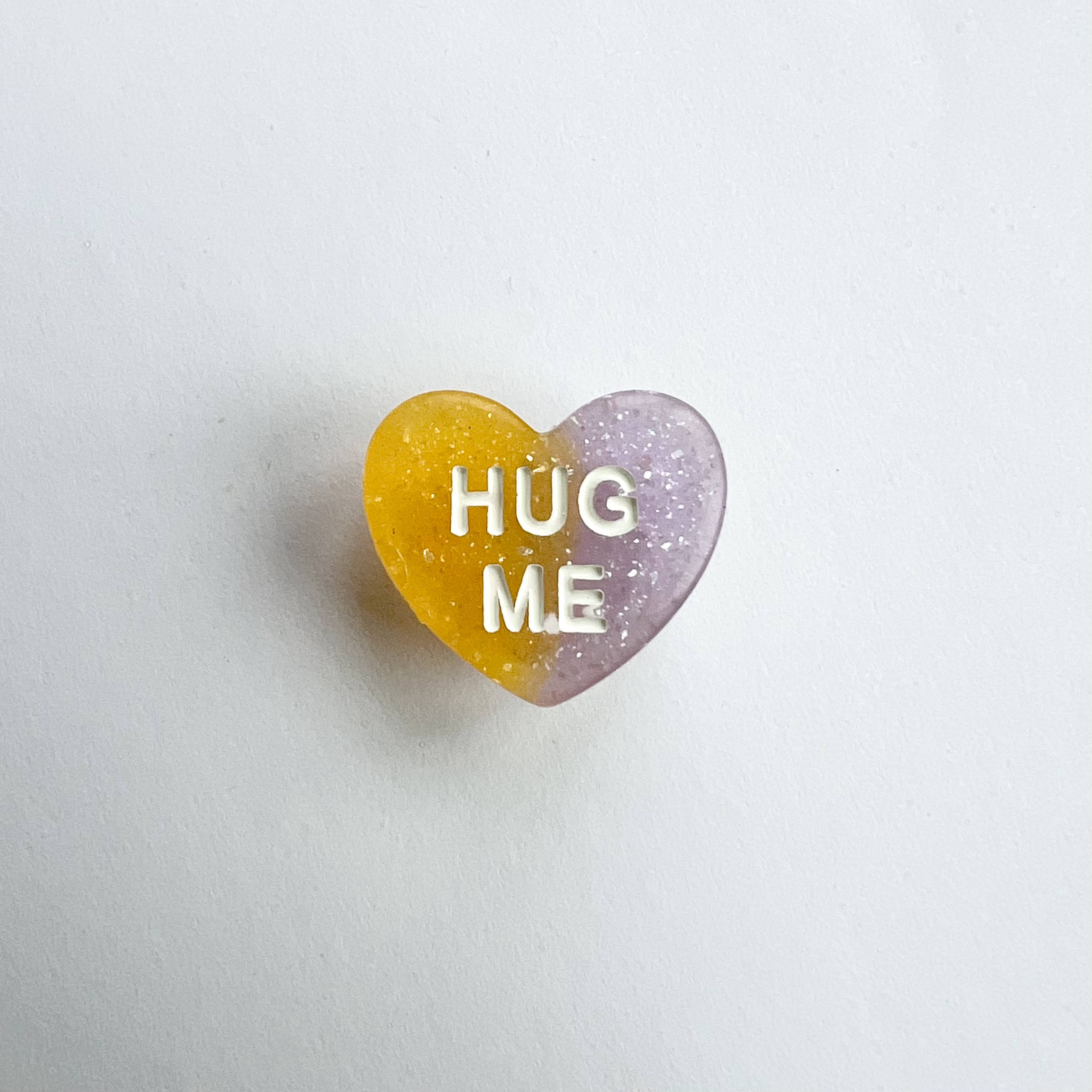 Hug Me Candy Heart - Yellow &amp; Purple Charm